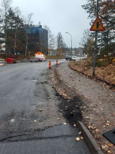 Väg i Strängnäs som ska färdigställas för asfalt